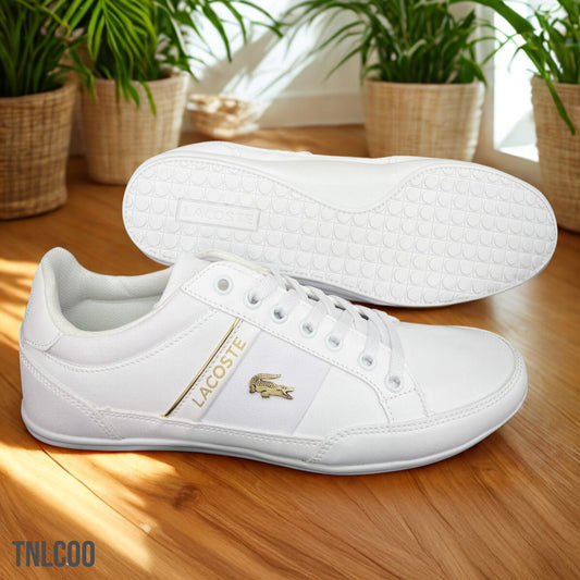 TENIS LACOSTE COLOR BLANCO/DORADO