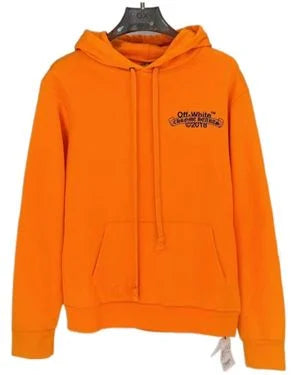SDOFF00 - SUDADERA OFF WHITE NARANJA