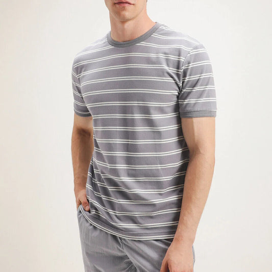 PLAYERA GRIS CON RAYAS PLC310639