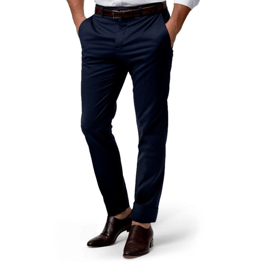 FARKHO PANTALON GABARDINA AZUL MARINO PTFK00
