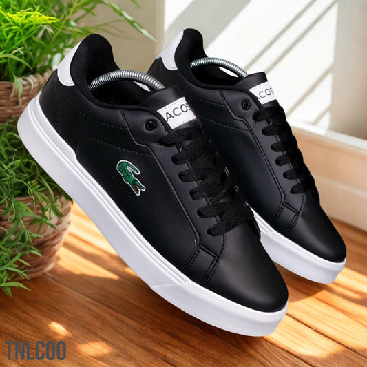 TENIS LACOSTE COLOR NEGRO/BLANCO TNLC01